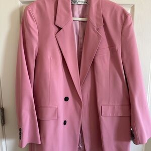 Zara Women's Blazer in Soft Pink